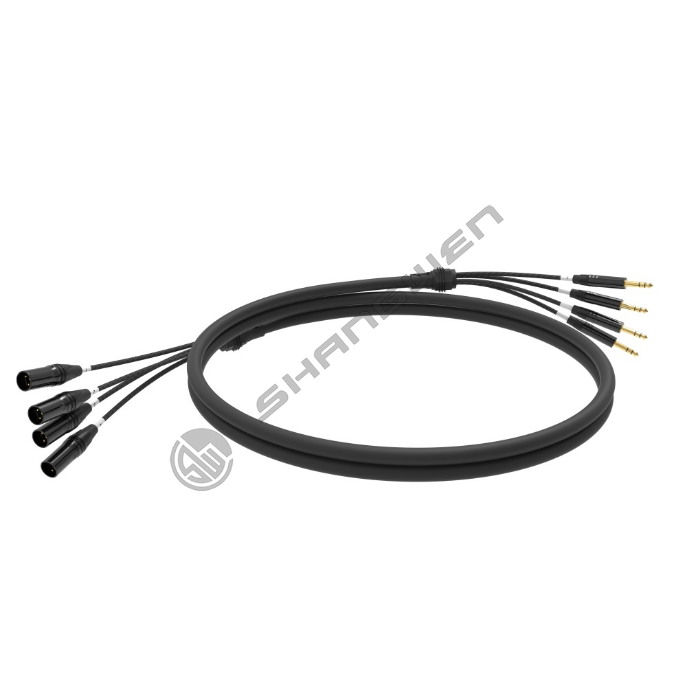 Multi channel Canon male head+audio cable 4, 6, 8, 12, 16 channels